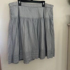 Gap XL Cotton Striped Skirts blue and white stretch pull on